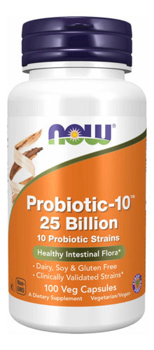 Probiotico 10 25 Bilhões 100 Caps Now - Intestino Saudável