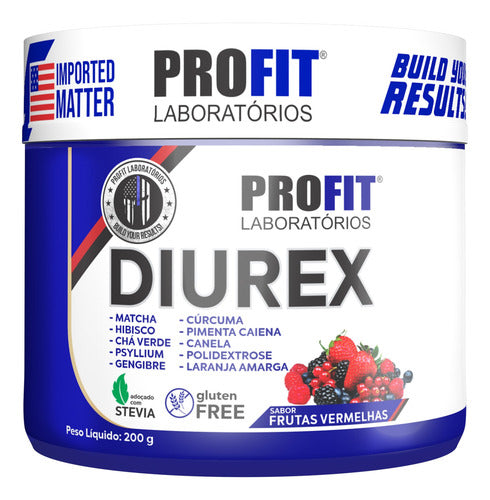 Diurex Chá Diurético Termogênico Detox 200g - Profit Sabor Frutas vermelhas