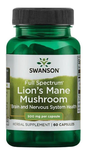 Cogumelo Juba De Leão Lion's Mane 500mg 60 Capsules Swanson