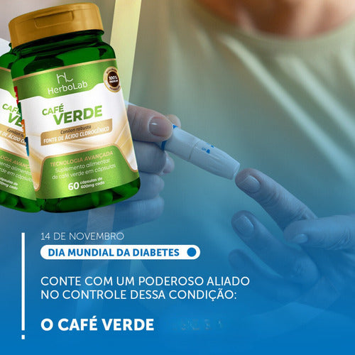 3 Café Verde 60 Cápsulas Cada Com 600mg Conilon Robusta Sabor Natural
