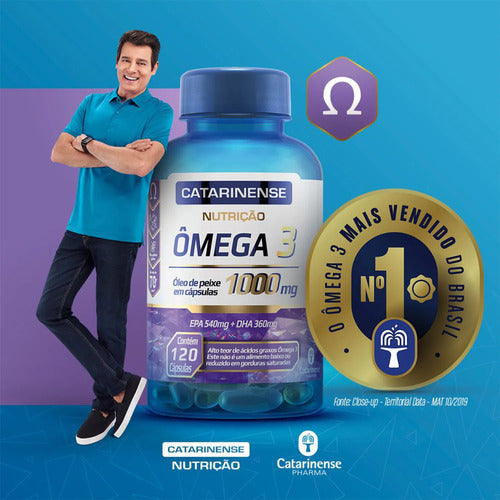 Ômega 3 EPA 540mg DHA 360mg Catarinense 120 Cápsulas