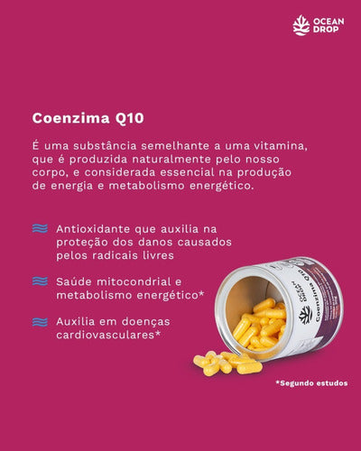 Coenzima Q10 60 Caps Ocean Drop Sabor Sem sabor