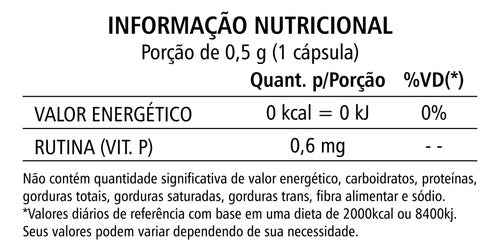 Rutina 500mg 60 Cápsulas - Natunéctar