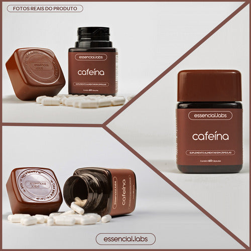 CAFEÍNA 100% PURA 200mg por Cápsula - 60 Cápsulas - Termogênico com Fórmula Concentrada para a Máxima Absorção e Desempenho
