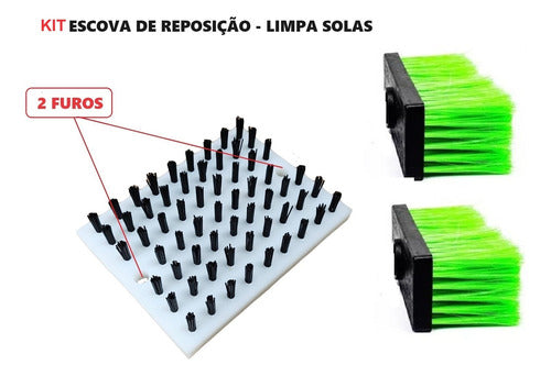 Kit Escovas 2 Furos Reposição Limpa Solas Bravoshop Esportes