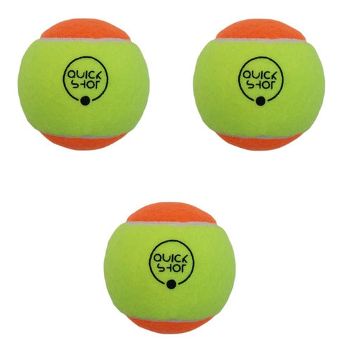 Kit 3 Pcs Bola Beach Tennis Bola Bolinha Tênis Quick Shot