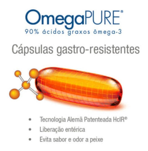 Suplemento Alimentar OmegaPure 60 Cápsulas Gastrorresistentes