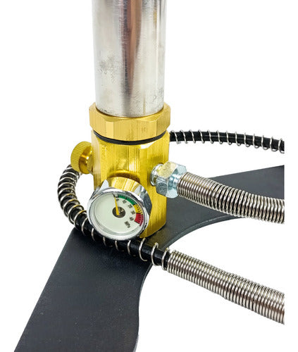 Bomba Manual Pcp 3 Estágios 4500psi 300bar Com Manômetro