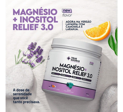 True Magnésio + Inositol Relief 3.0 Camomila E Lavanda 350g