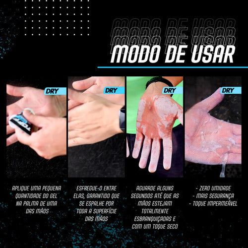2x Gel Secativo Para Mãos Anti Suor Para Esportes Toff Dry