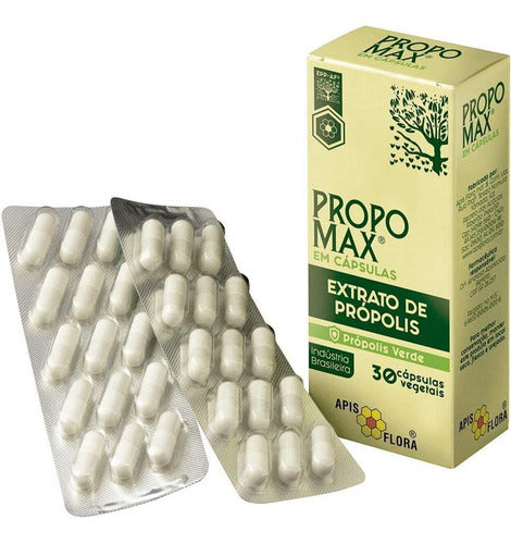 Propomax Extrato De Própolis Verde 30 Capsulas - Apis Flora Sabor Sem sabor