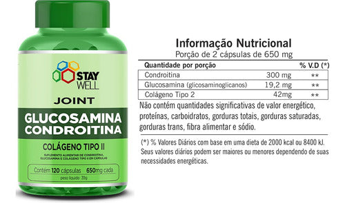 3 Potes Do Joint com Condroitina, Colágeno Tipo 2 e Glucosamine 100% Puro com Insumos Importados - 120 Cápsulas