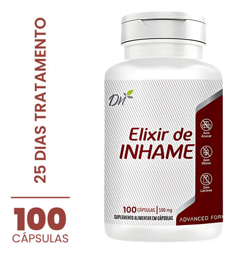 Suplemento Elixir De Inhame 500mg 100 Cáps Denature Encapsulados Sabor Natural Em Pote 200g