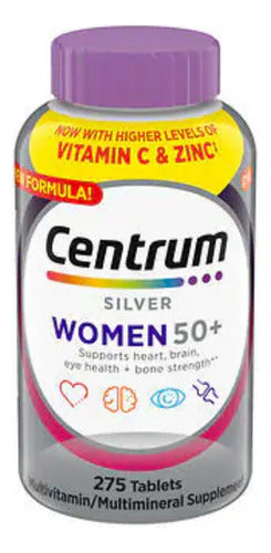 Centrum Silver Para Mulheres Mais De 50 Anos 275 Tablets Sabor Without flavor