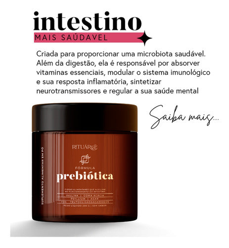 Fórmula Prebiótica Rituária | Saúde Intestinal e Pele Uniforme | Inulina, Psyllium e Goma Acácia 200g