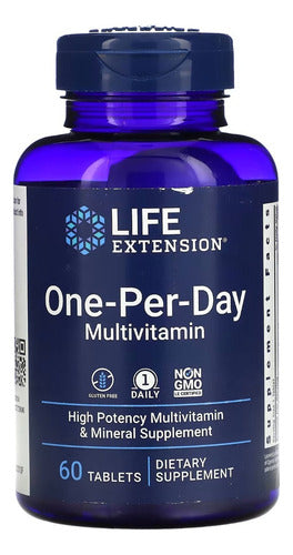 Multivitamínico One Per Day 60 Tablets Life Extension Sabor Sem sabor