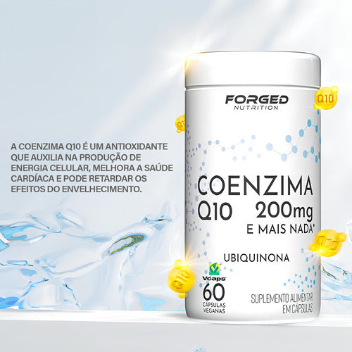 Coenzima Q10 200mg Pura Alta Concentração 60 Vegan Caps - Forged Nutrition