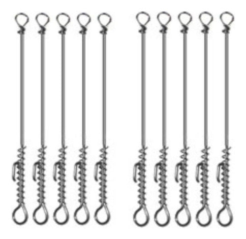 Kit 10 Castor Empate Encastoador Aço Inox Rígido 20cm Barão