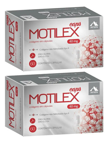 Kit 2 Caixas Motilex Colágeno Tipo Ii 40mg Com 60 Cápsulas