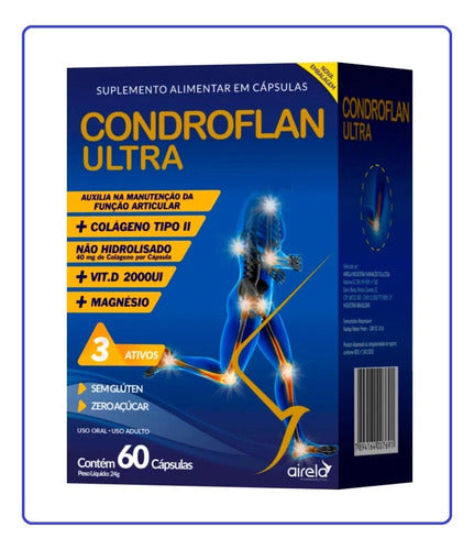 Condroflan Ultra 60 Caps - Colágeno Ii + Vit D + Magnésio Sabor Sem sabor