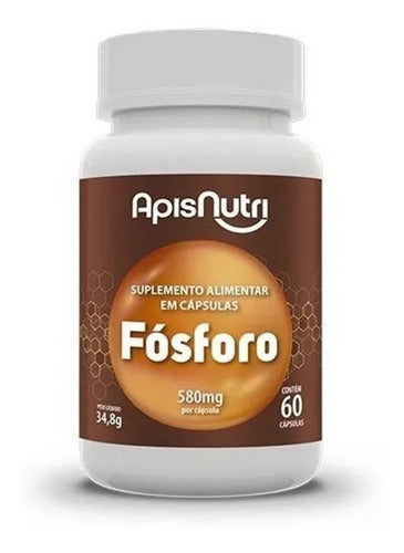 Suplemento Em Cápsulas Apisnutri Encapsulados Alimentar Fósforo Minerais/vitaminas Sabor Natural Em Pote De 200g 60 Un