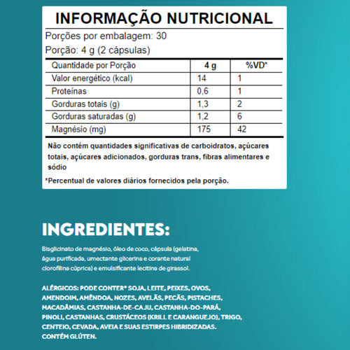 Bio Magnésio, + Biodisponível, Puravida 60 Cáps, Pura Vida Sabor Neutro