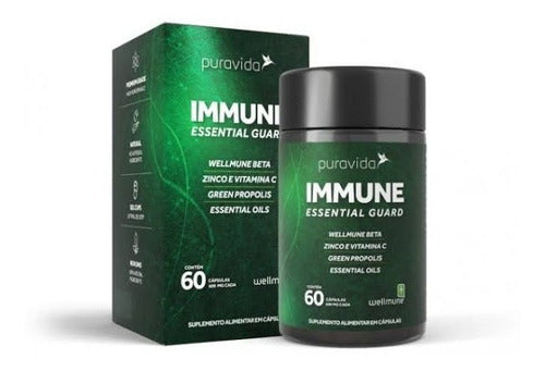 Immune Essential Guard Puravida 60caps, Mult. Vit. Imunidade Sabor Neutro