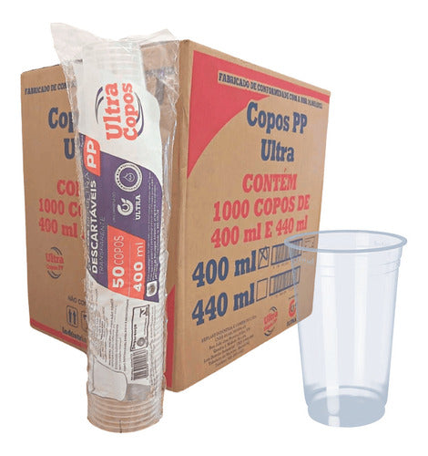 Copo 400ml Descartavel Pp Liso C/500 Ultra