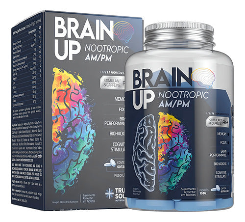 Nootrópico Brain Up Am/pm 60 Tabletes True Source Sabor Sem sabor