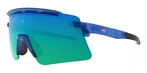 Óculos Solar Hb Apex Wavy Matte Blue Green Chrome Ciclismo