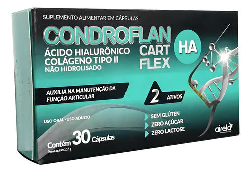 Condroflan Ha Colágeno Tipo 2 Com Acido Hialurônico 30 Caps Sabor Sem sabor