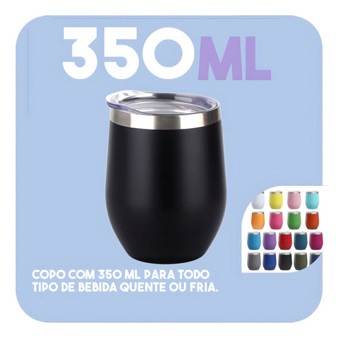 Kit 2 Copo Térmico Aço Inox Cuia Cerveja Vinho Bebida Suco