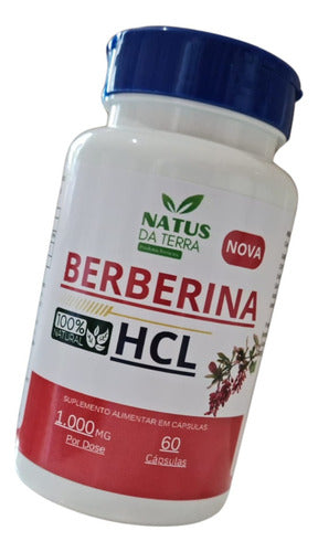Suplemento Em Cápsula Berberina Hcl Berberis Vulgaris  Berberina Sabor  Without Flavor Em Pote De 30g 60 Un