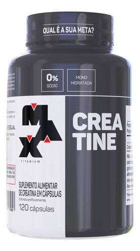 Suplemento Em Cápsulas Max Titanium Creatina Pote 120 Caps