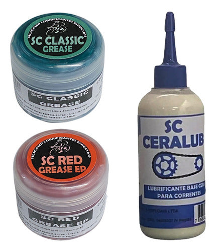 Kit Graxas Cubo De Roda Rolamento E Caixa De Direção De Bicicleta E Lubrificante Cera Para Corrente Bike Silicamp