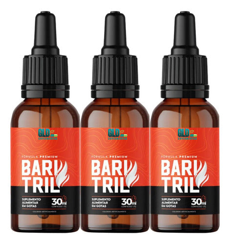 3x Baritril Suplemento Alimentar 30ml Bari Tril Sabor Natural