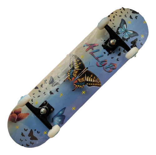Skate Completo Allyb 8.0 Montado - Borboleta