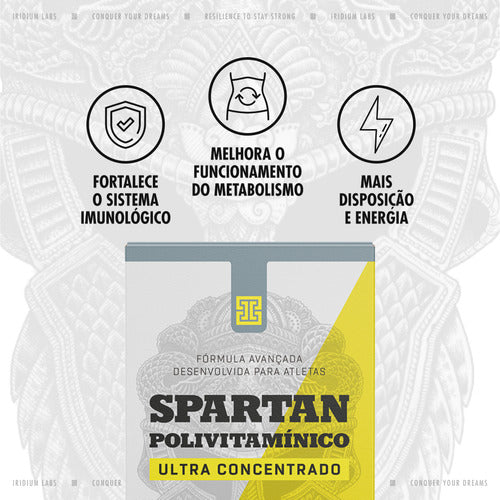 Kit 3x Spartan Polivitaminico Ultra Concentrado - 3 Meses Sabor Sem sabor