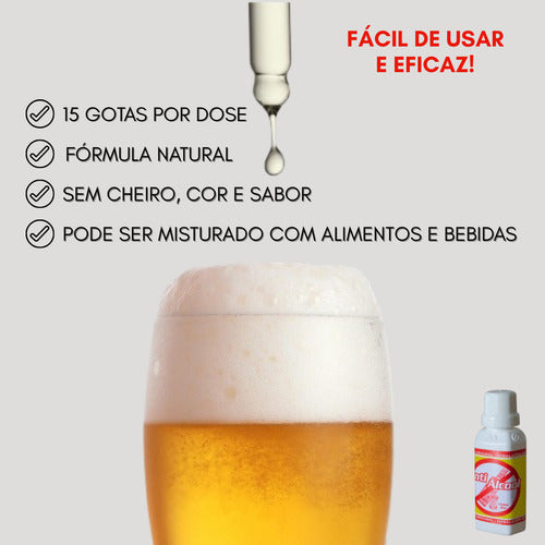 2 Anti Álcool Para Parar De Beber 100% Original 40ml