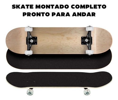 Skate Montado Profissional Cisco Abec 7 Liso Pronto P/ Andar