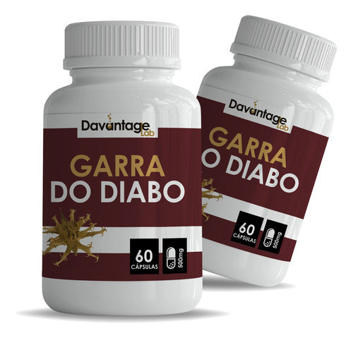 Kit 2x Potes Garra Do Diabo 500mg 120 Cápsulas O Verdadeiro