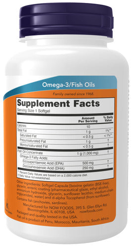 Now Foods Ultra Ômega 3 180 Softgels 500 EPA / 250 DHA
