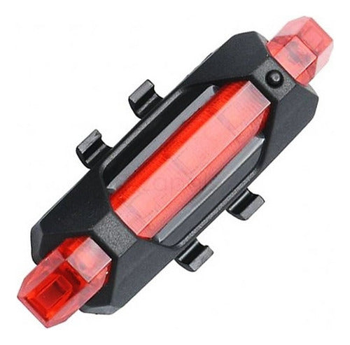 Kit 2 Farol Bike Frontal + 2 Pisca Traseiro Usb Recarregável