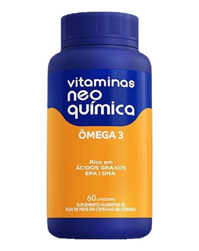 Kit Com 6 Vitaminas Ômega 3 Com 60 Cápsulas - Neo Química Sabor Sem sabor