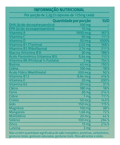 Multivitamínico Post Natal 90 Cápsulas True Source Sabor Sem Sabor