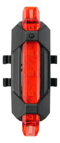 Kit 2 Farol Bike Frontal + 2 Pisca Traseiro Usb Recarregável