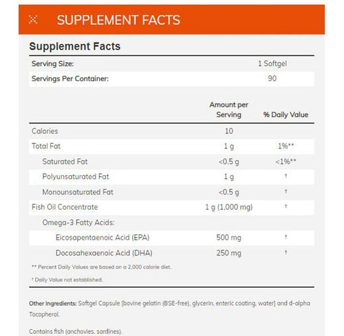Now Foods Ultra Ômega 3 180 Softgels 500 EPA / 250 DHA