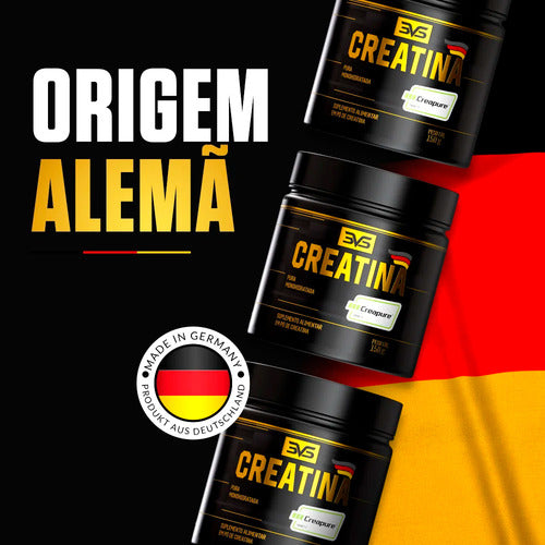 CREATINA Creapure® 300g - 100% Pura e Produzida com Matéria-Prima Alemã - 3vs Nutrition