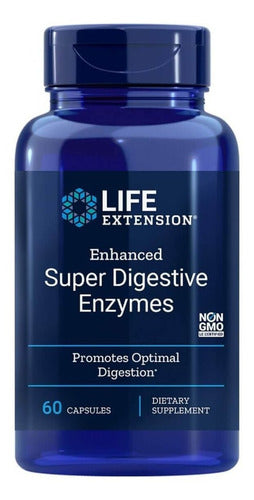 Super Digestive Enzymes 60 Cápsulas Life Extension Sabor Sem Sabor