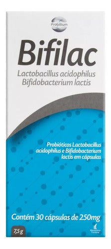 Bifilac 250mg Mantecorp Farmasa Caixa 7,5g 30 Cápsulas Sem Sabor